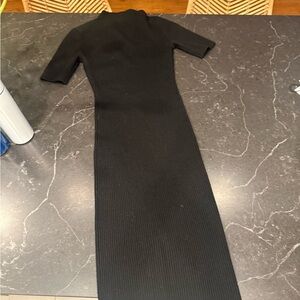 Theory Black Wool Dress